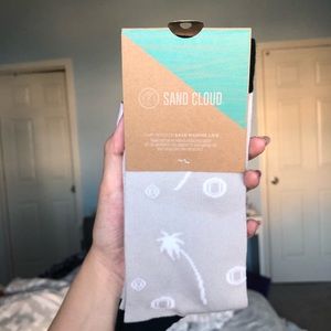 grey and black sand cloud socks